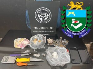 Operação conjunta entre as Polícias Civil e Militar resulta na prisão de um casal por tráfico de drogas em Jardim