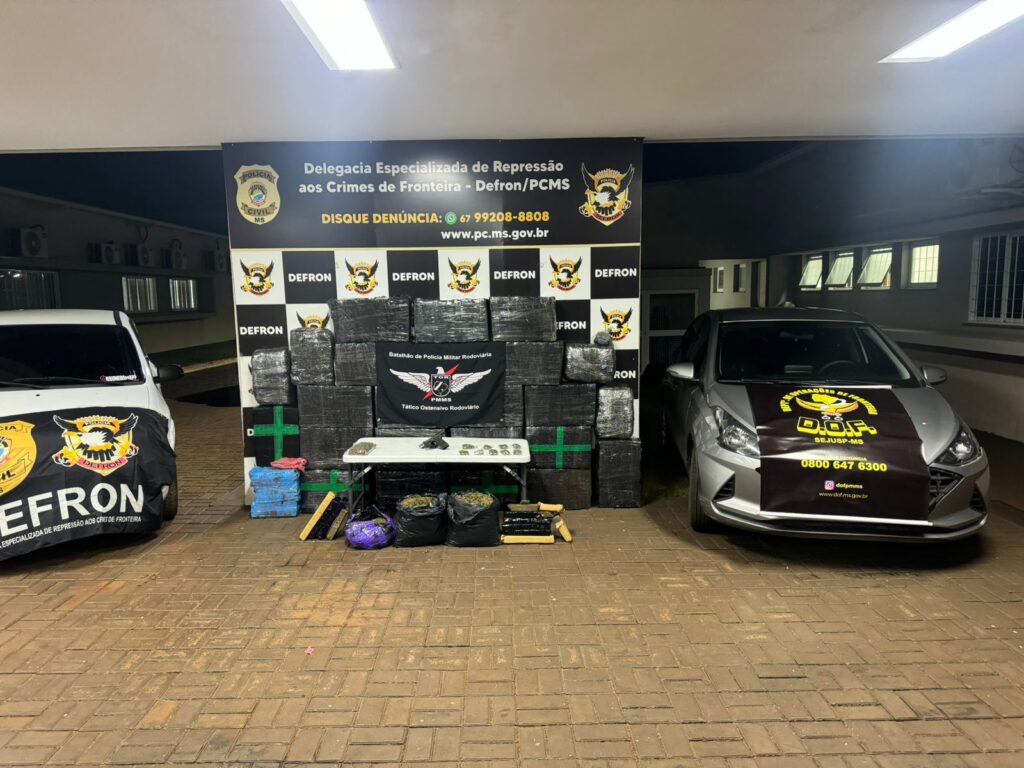 Polícia Civil apreende mais de meia tonelada de drogas e prende cinco pessoas em Amambaí