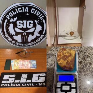 Polícia Civil cumpre mandado de prisão e prende em flagrante investigado por tráfico de drogas, em Aparecida do Taboado