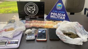 Polícias Civil e Militar realizam ação integrada contra o tráfico de drogas em Costa Rica