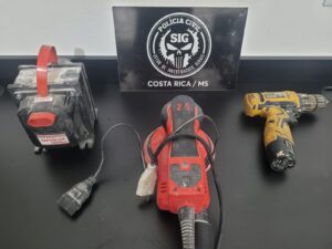 Polícia Civil recupera ferramentas furtadas em construção e identifica autor do crime em Costa Rica