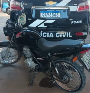 Polícia Civil, no âmbito da Operação Virtude, recupera motocicleta furtada de uma pessoa idosa e prende em flagrante receptador em Três Lagoas