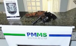 Polícia Militar apreende revólver e munições em Coxim