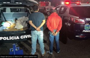 Polícias Civil e Militar prendem dois por tráfico de drogas em Ponta Porã